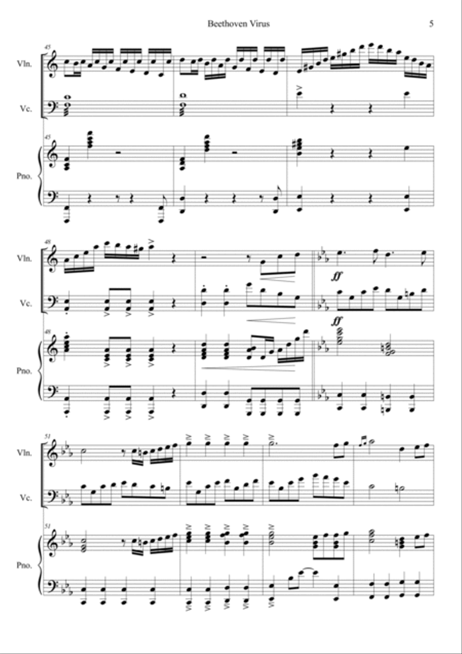 Beethoven Virus Piano Trio scores gallery preview page 5