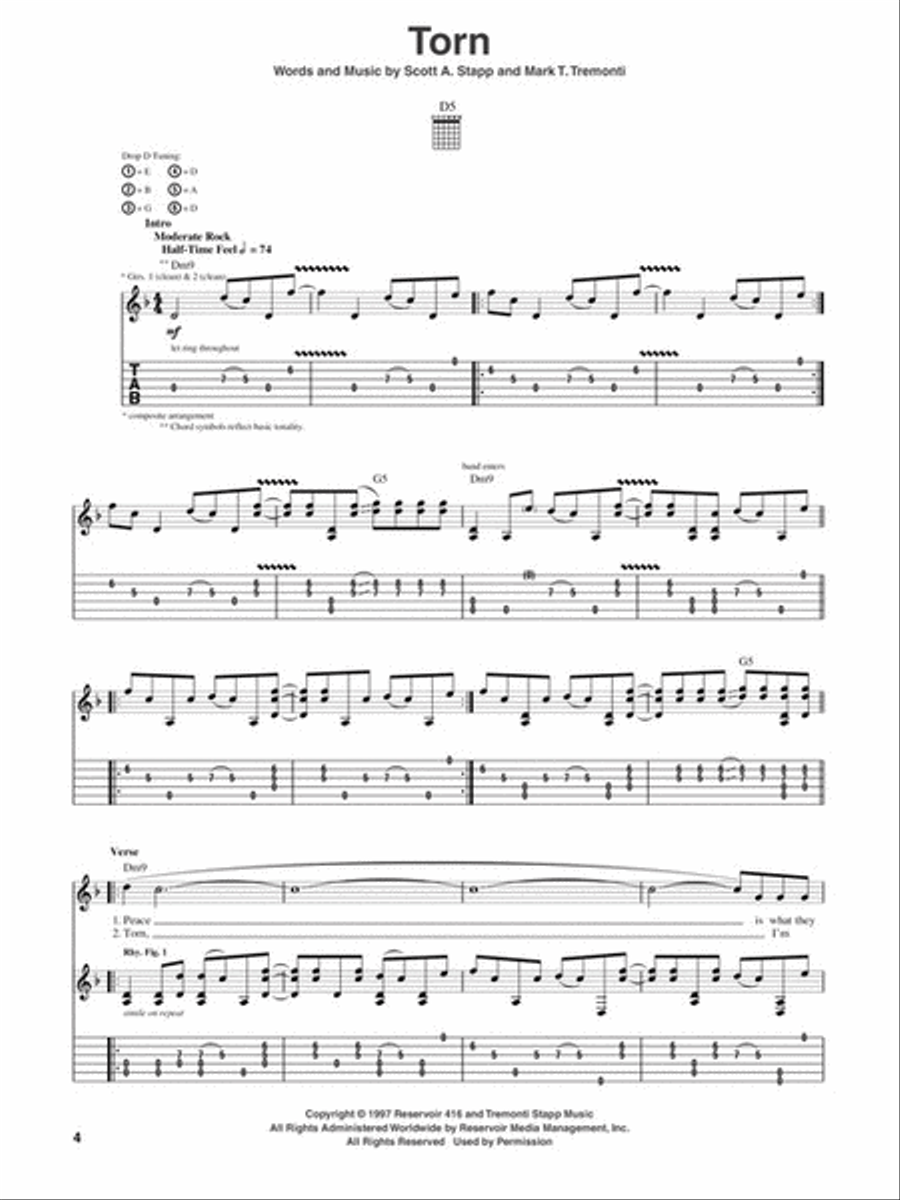 Creed – Greatest Hits Creed – Greatest Hits Electric Guitar scores gallery preview page 3
