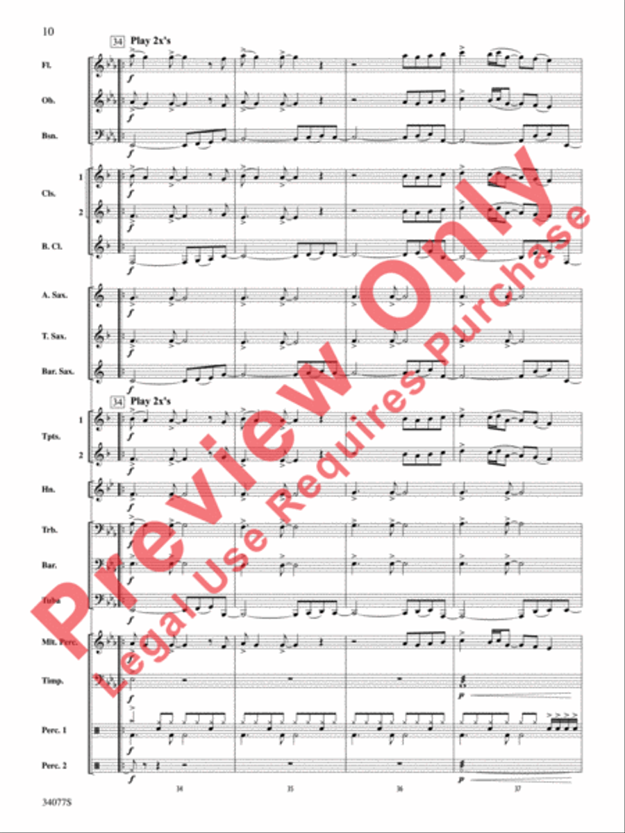 Don't Stop Believin' Concert Band scores gallery preview page 11