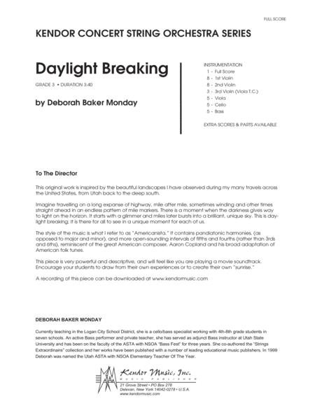 Daylight Breaking - Full Score