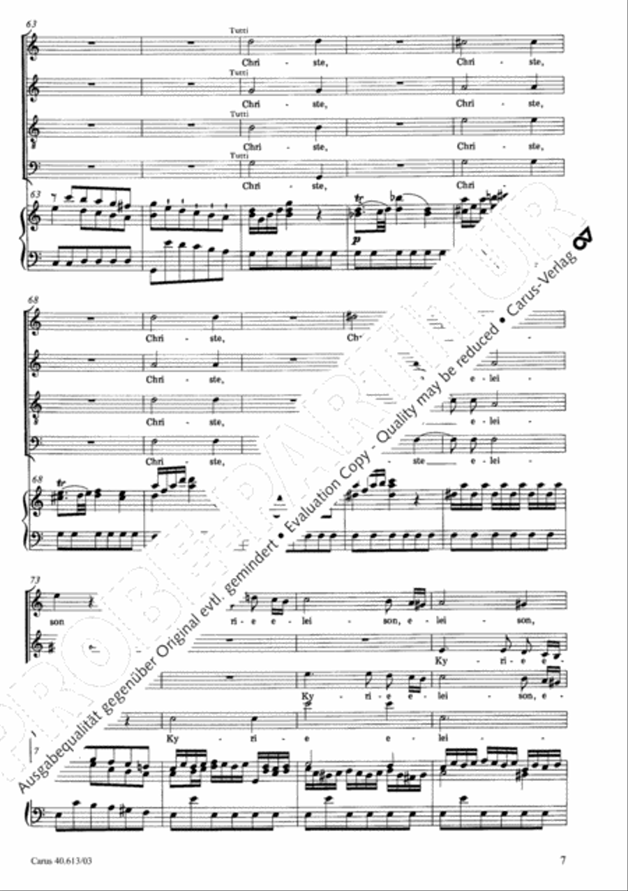 Mass in C (Missa in C) 4-Part scores gallery preview page 8