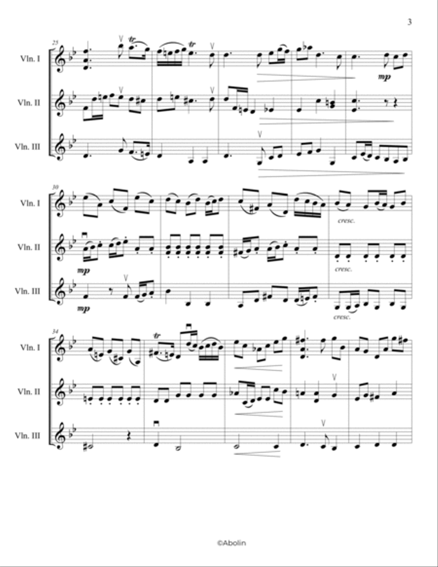 Eccles: Sonata in G minor - Violin Trio Chamber Music scores gallery preview page 5