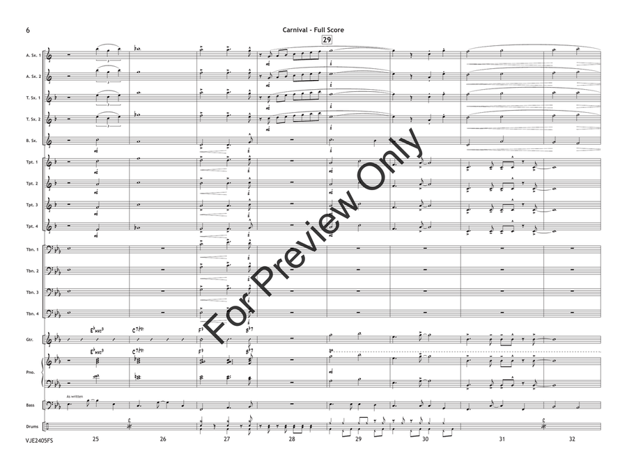 Carnival Jazz Ensemble scores gallery preview page 7
