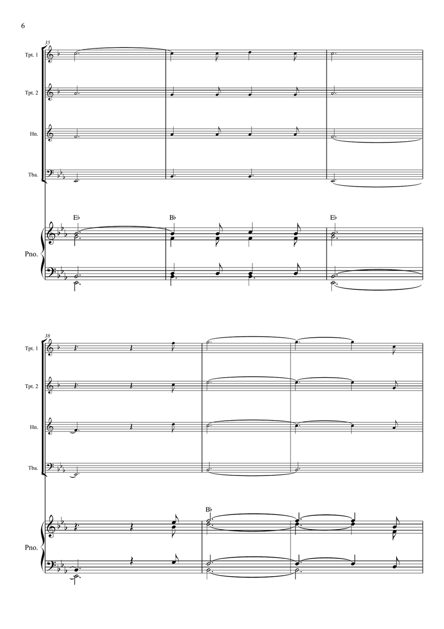 O Holy Night Brass Quartet scores gallery preview page 6