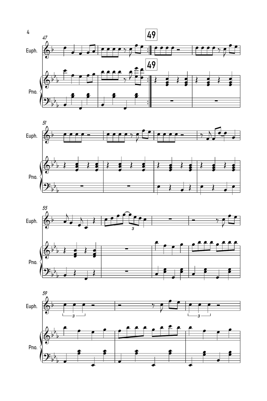 Savage Love Euphonium scores gallery preview page 4
