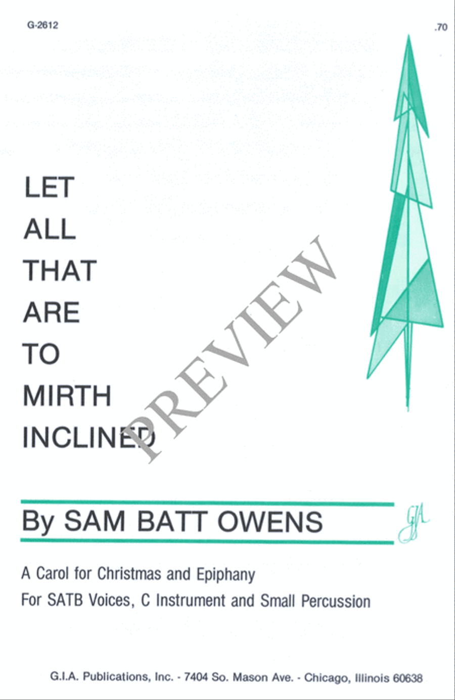 Let All That Are to Mirth Inclined 4-Part scores gallery preview page 2
