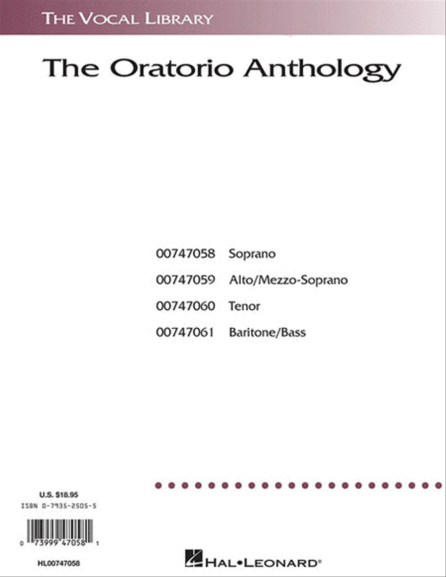 The Oratorio Anthology Voice scores gallery preview page 2