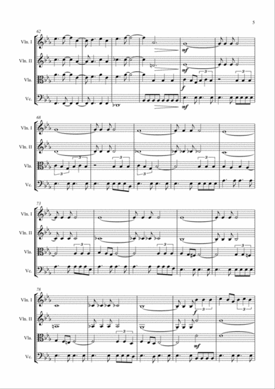 Can't Take My Eyes Off Of You String Quartet scores gallery preview page 5