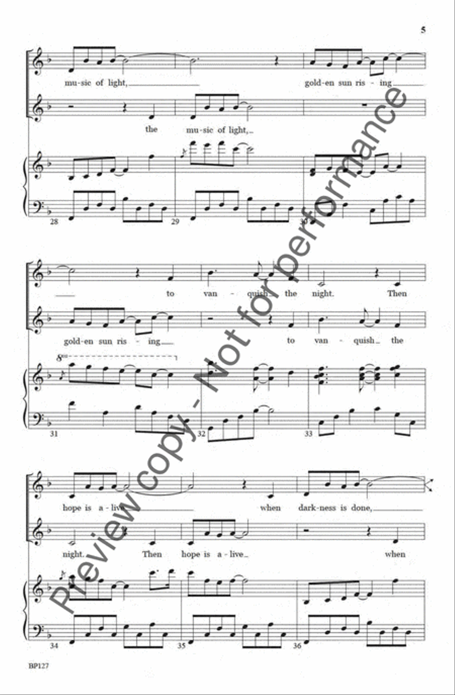 Song of Light - SSA SSA scores gallery preview page 5