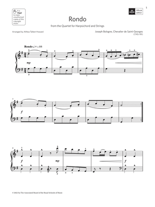 Rondo from Quartet for harpsichord and strings (Grade 2, list A11, ABRSM Piano Syllabus 2023 & 2024)