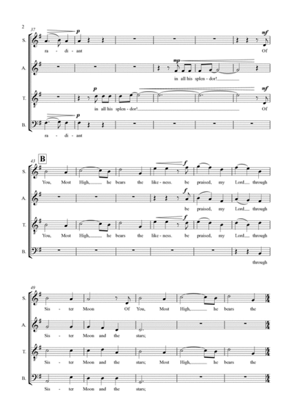 Canticle of the Sun (SATB voices only)