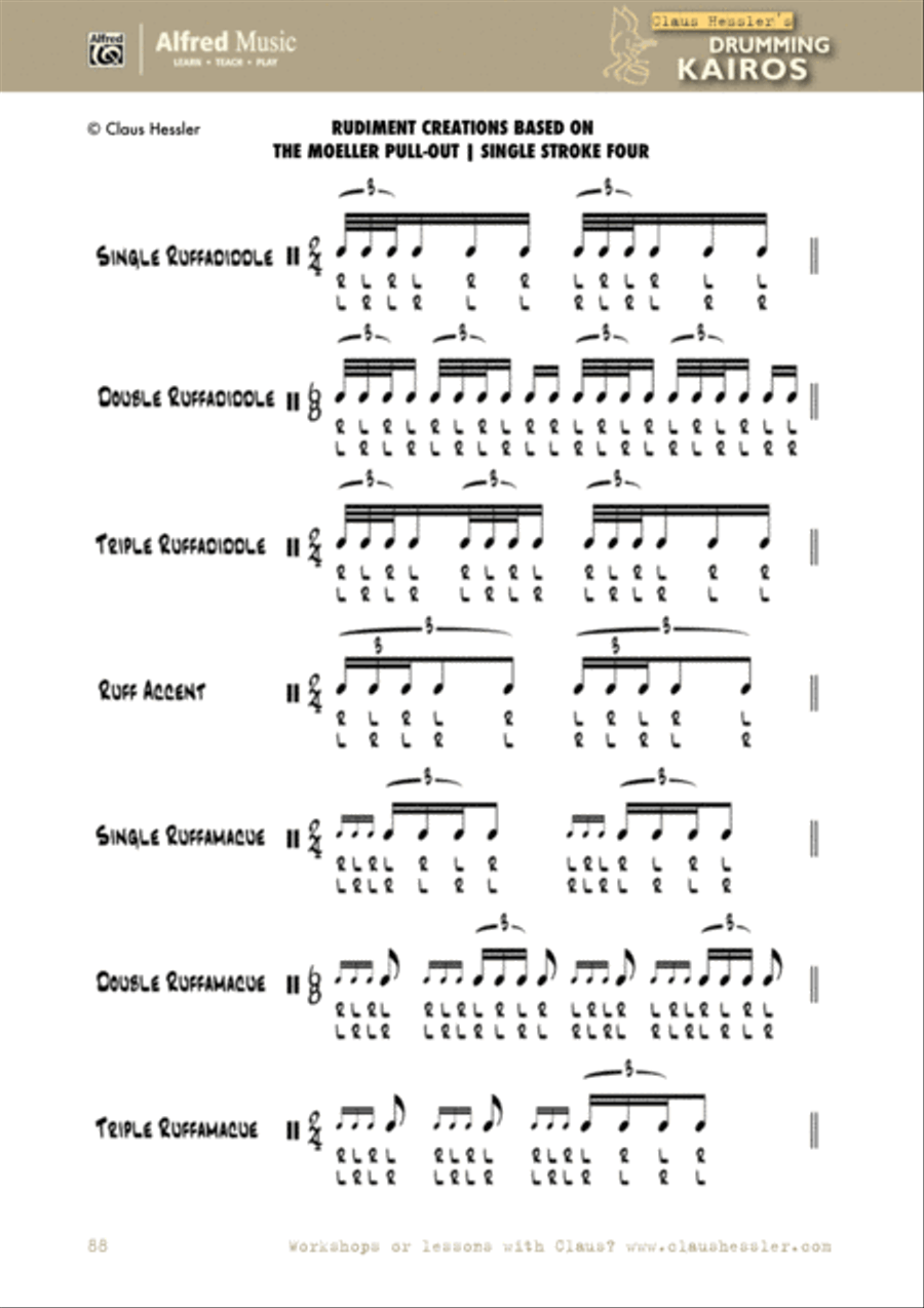 Claus Hessler's Drumming Kairos Drum Set scores gallery preview page 9