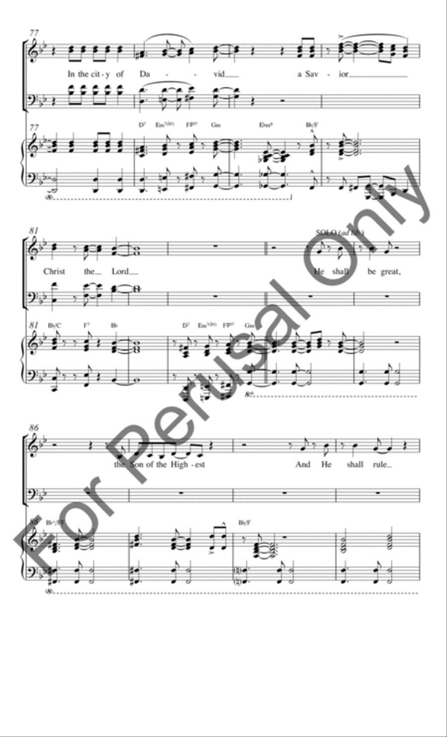 Glory to God in the Highest (Choral Score) 4-Part scores gallery preview page 9