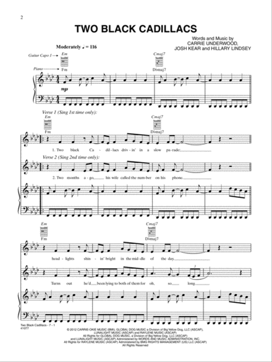 Two Black Cadillacs Small Ensemble scores gallery preview page 2