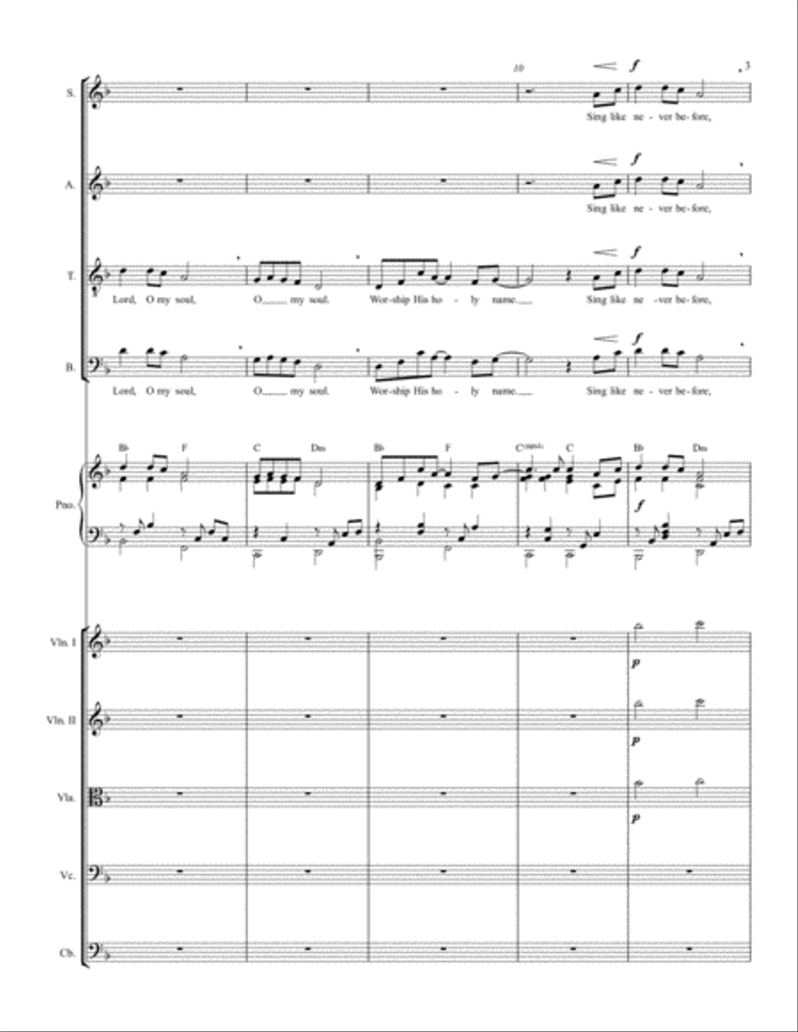 10,000 Reasons (Bless The Lord) 4-Part scores gallery preview page 3