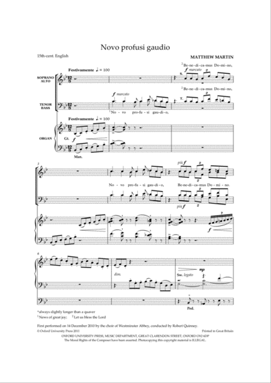 Novo profusi gaudio 4-Part scores gallery preview page 2