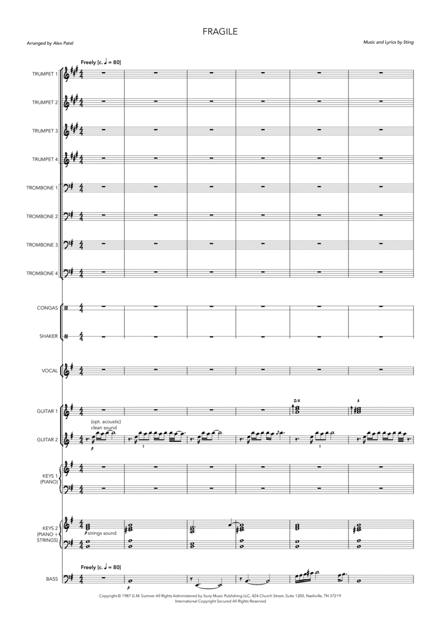 Fragile Jazz Ensemble scores gallery preview page 1
