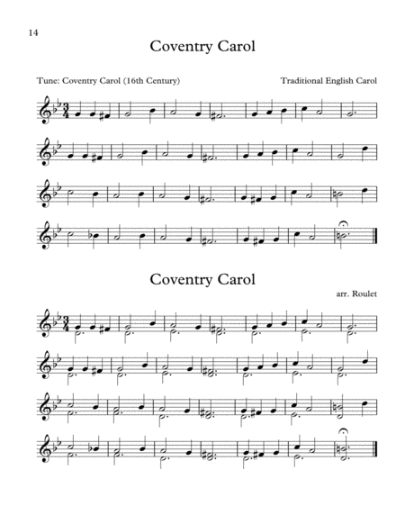Coventry Carol (arr. Patrick Roulet)