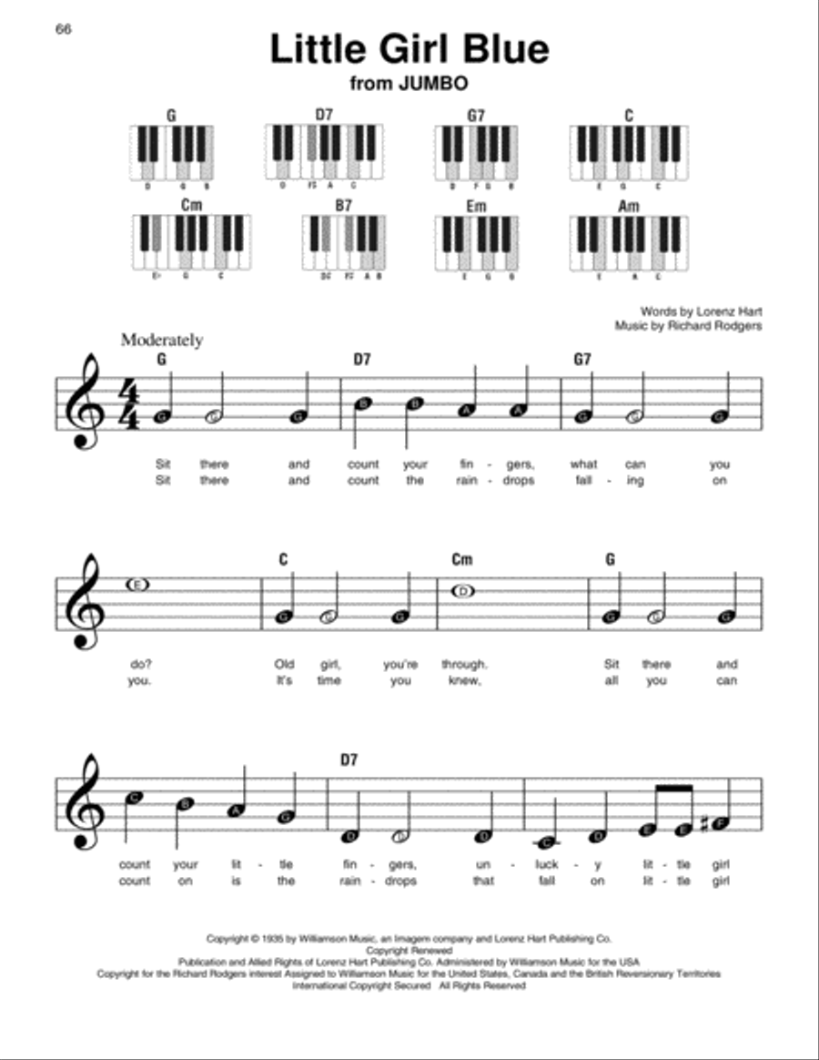 Little Girl Blue Easy Piano scores gallery preview page 1