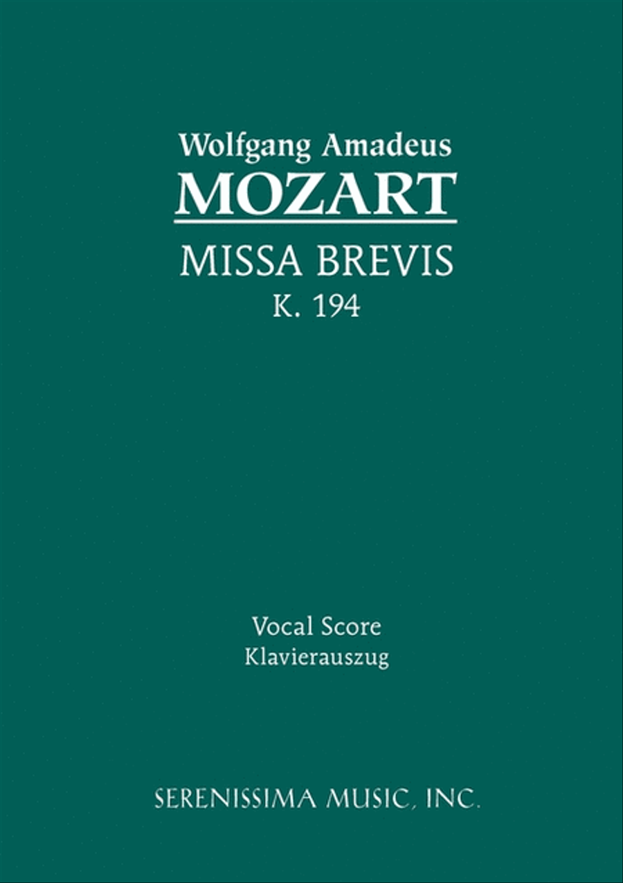 Missa Brevis, K.194 Choir scores gallery preview page 1