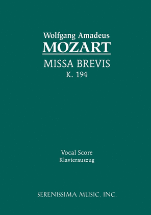 Book cover for Missa Brevis, K.194