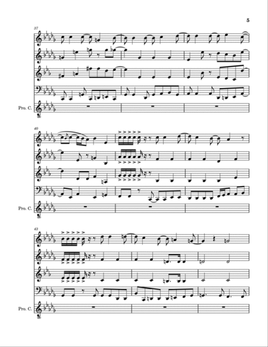 Someday (August 29, 1968) Woodwind Quartet scores gallery preview page 6