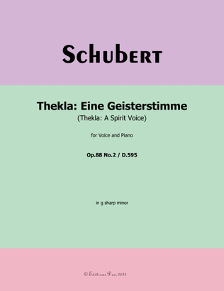 Thekla: Eine Geisterstimme, by Schubert, D.595, in g sharp minor