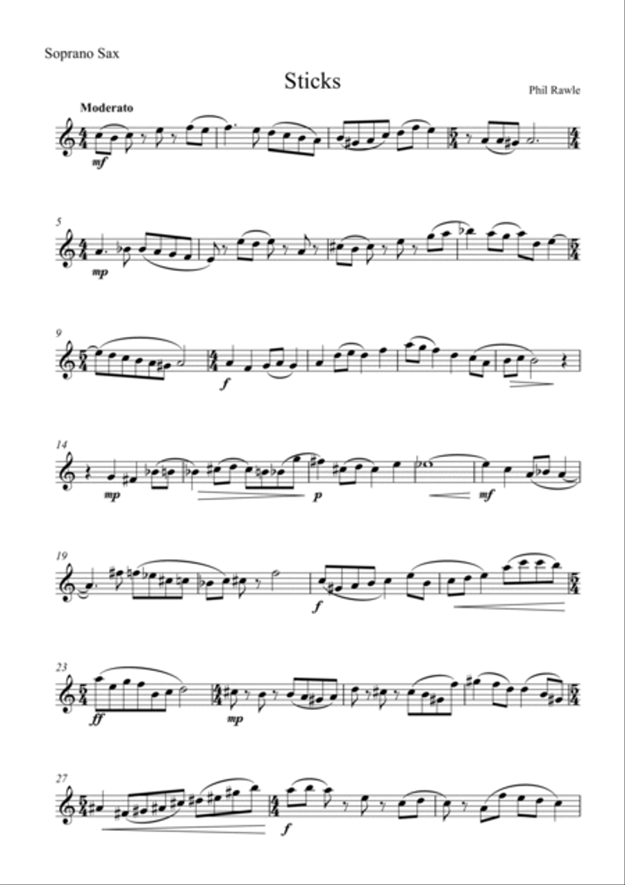Sticks - Saxophone Quartet Sticks - Saxophone Quartet Saxophone Quartet scores gallery preview page 6