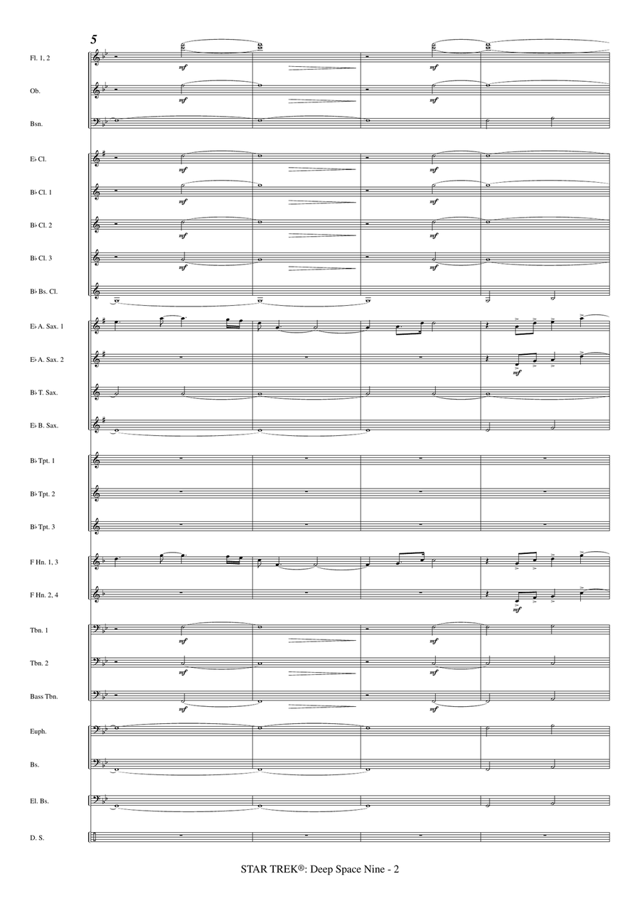 Star Trek - Deep Space Nine(R) Concert Band scores gallery preview page 4