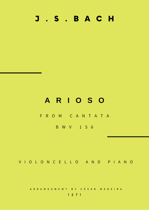 Arioso (BWV 156) - Cello and Piano (Full Score and Parts)