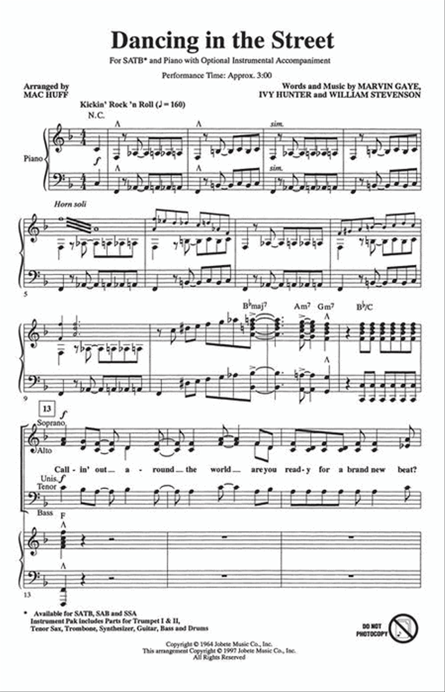 Dancing in the Street 4-Part scores gallery preview page 3
