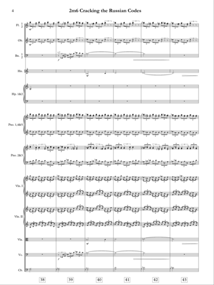 Cracking The Russian Codes - Score Only Full Orchestra scores gallery preview page 6
