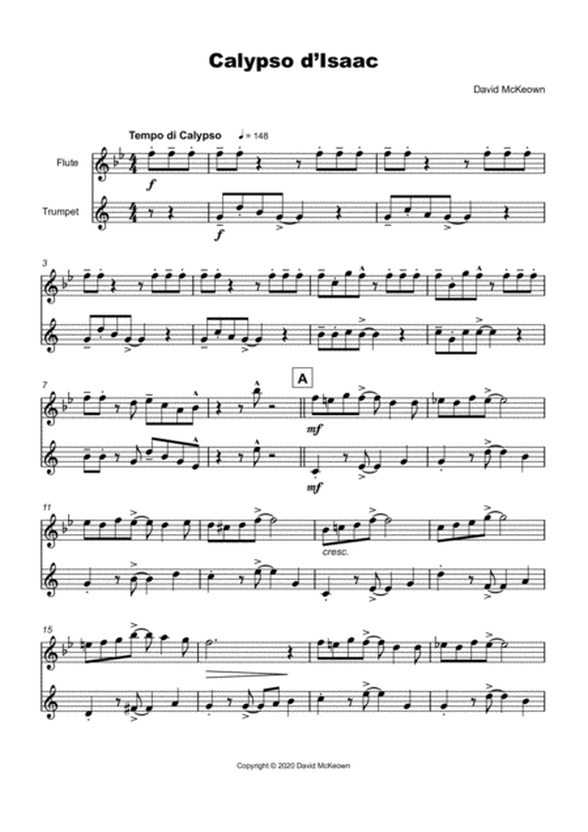 Calypso d'Isaac, for Flute and Trumpet Duet