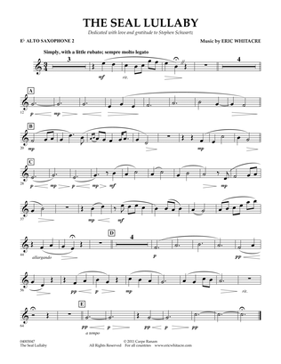 The Seal Lullaby - Eb Alto Saxophone 2