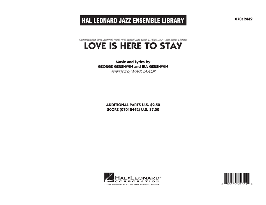 Love Is Here to Stay - Conductor Score (Full Score) Jazz Ensemble scores gallery preview page 1