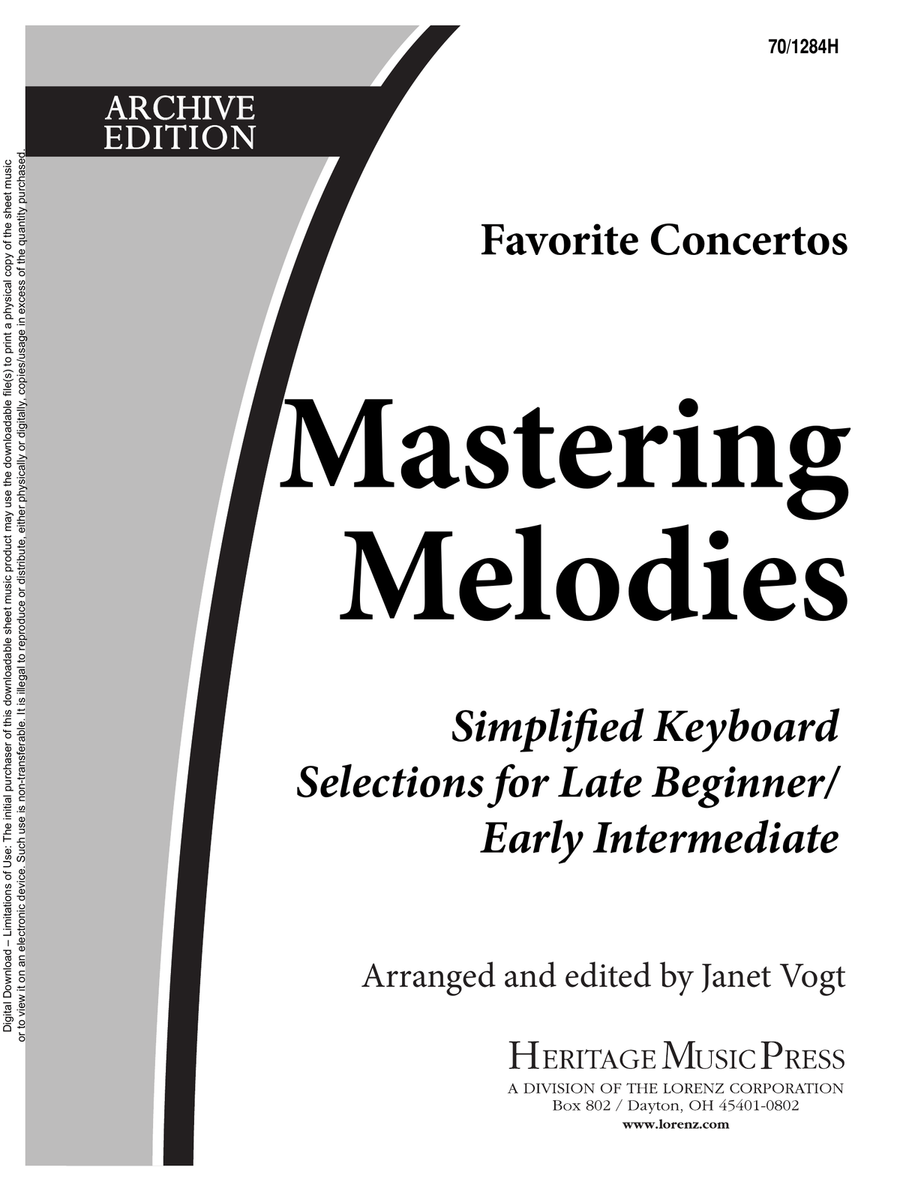 Mastering Melodies: Favorite Concertos Piano Solo scores gallery preview page 1