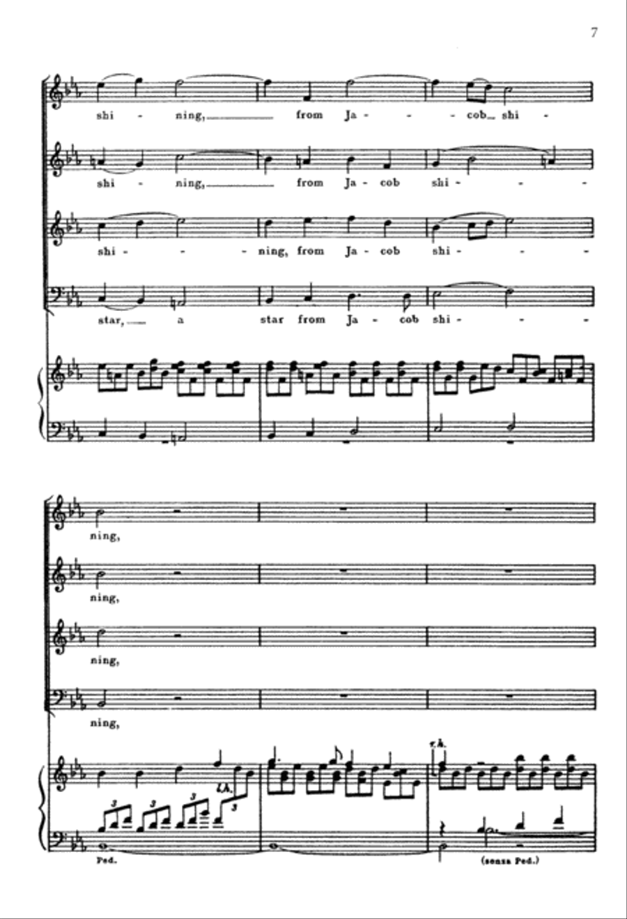 Behold a Star from Jacob Shining 4-Part scores gallery preview page 6