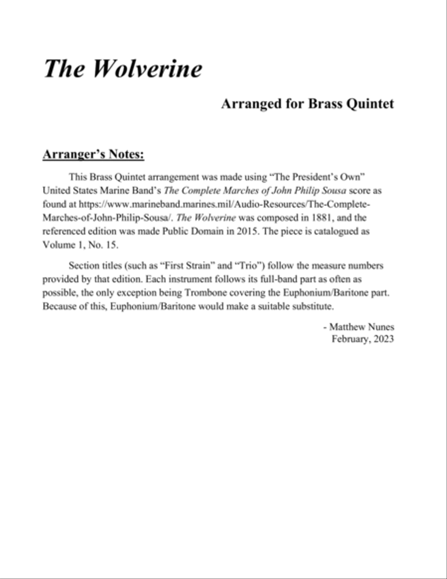 The Wolverine Chamber Music scores gallery preview page 2