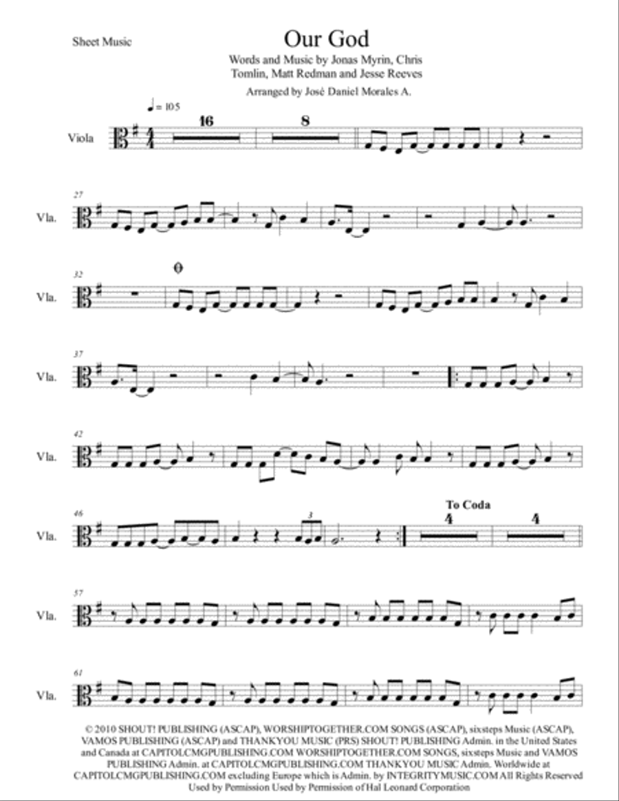 Our God Small Ensemble scores gallery preview page 1