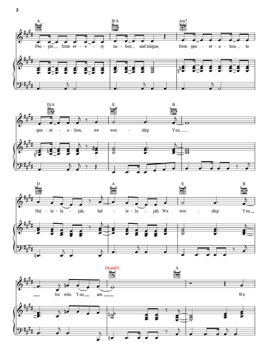 You Are Good Acoustic Guitar scores gallery preview page 2