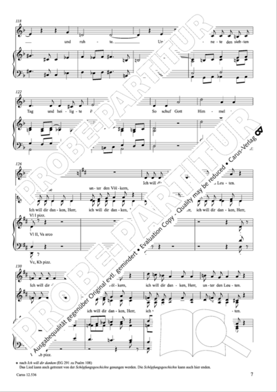 Am Anfang schuf Gott Himmel und Erde Children's Choir scores gallery preview page 8