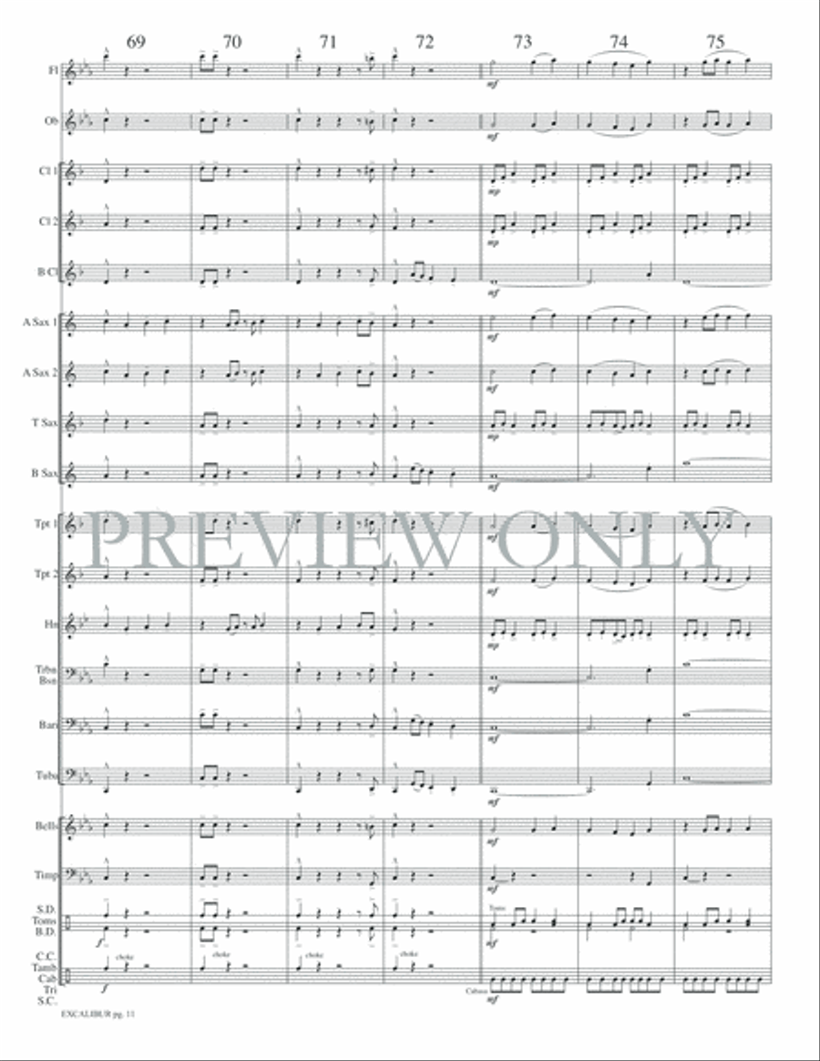 Excalibur Excalibur Concert Band scores gallery preview page 14