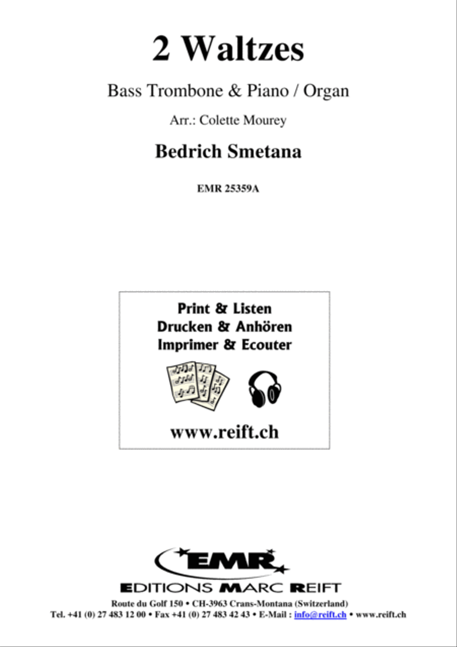 2 Waltzes Trombone scores gallery preview page 2