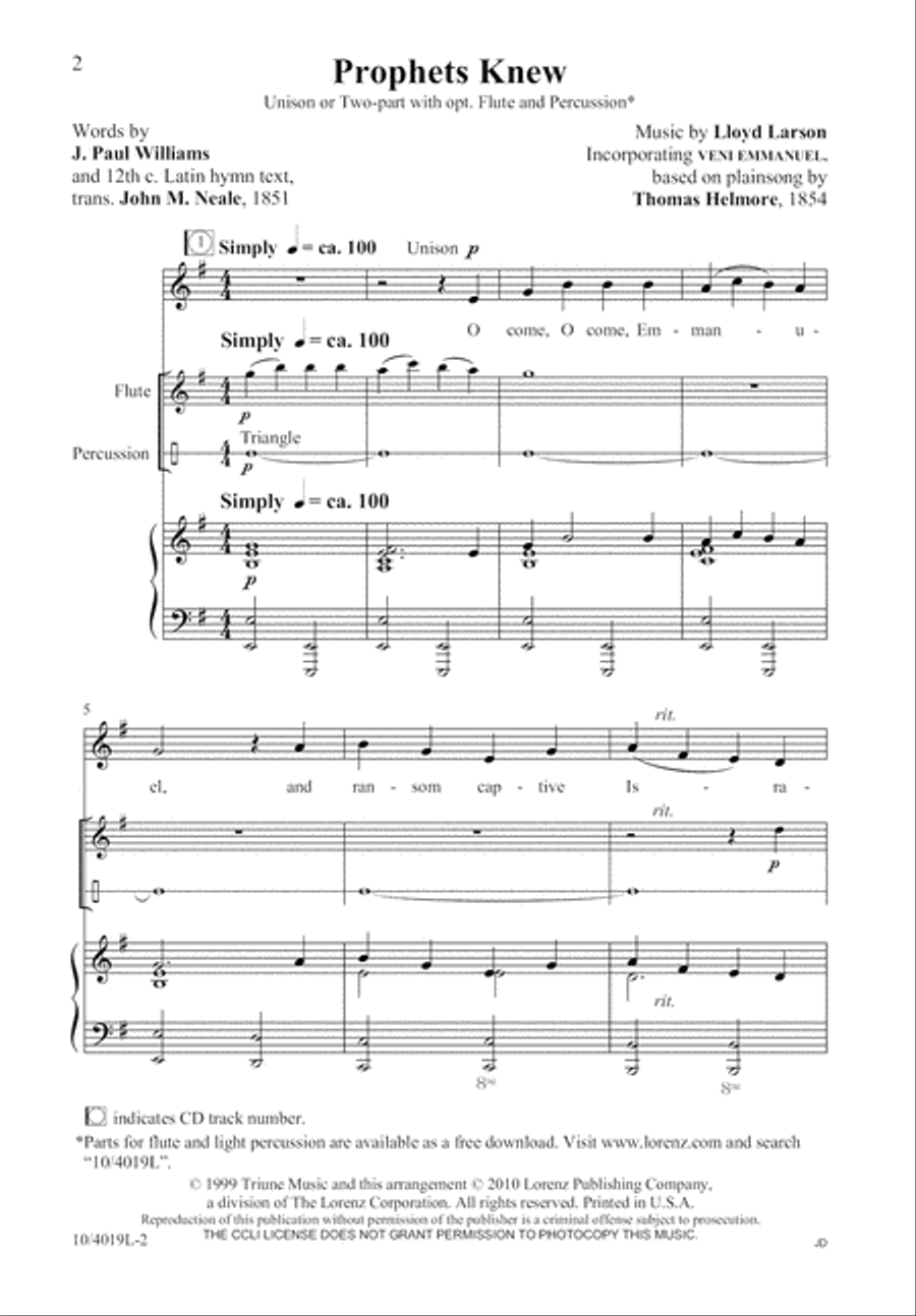 Prophets Knew Prophets Knew Unison Choir scores gallery preview page 3