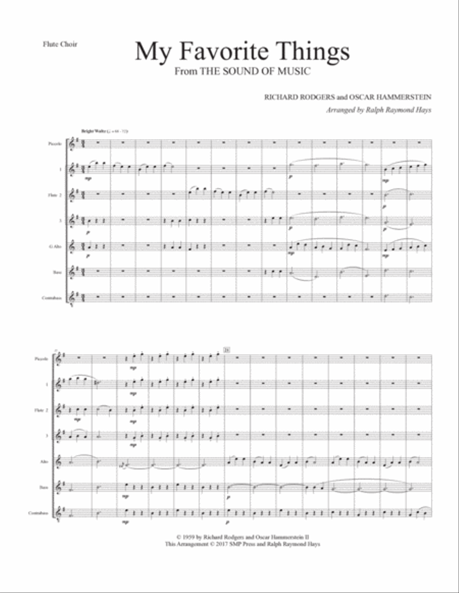 My Favorite Things Flute Choir scores gallery preview page 2