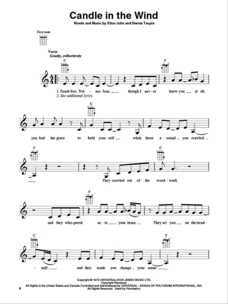 The Ukulele 4 Chord Songbook Ukulele scores gallery preview page 4