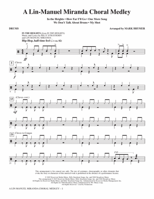 A Lin-Manuel Miranda Choral Medley (arr. Mark Brymer) - Drums