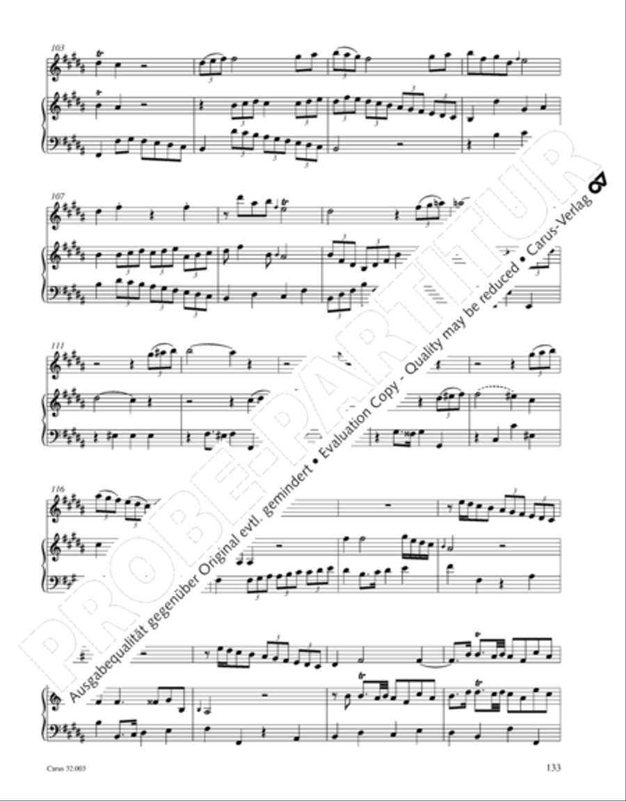 Gesamtausgabe Band 3 (Kammermusik: Duette, Solo- und Triosonaten) Score scores gallery preview page 154