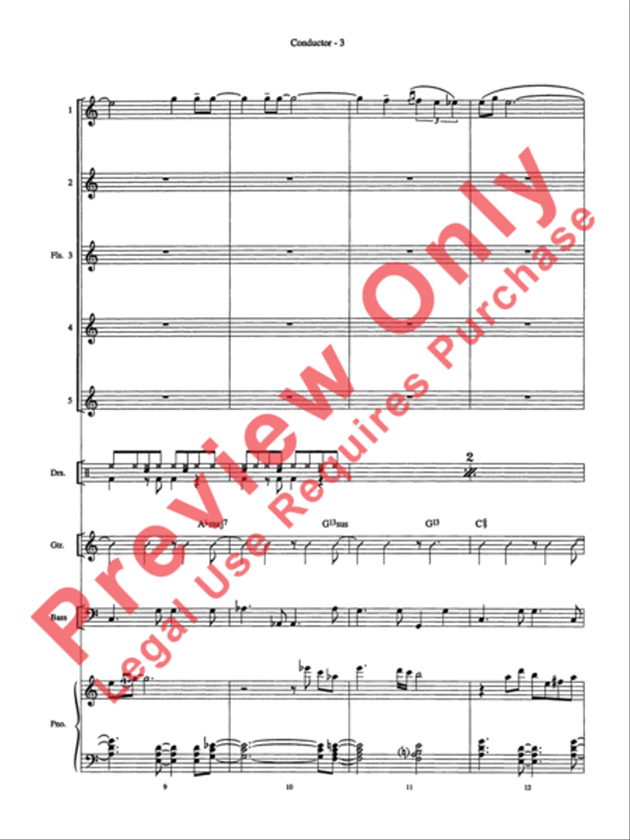 Night and Day Flute Choir scores gallery preview page 4