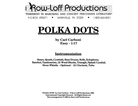 Polka Dots w/Tutor Tracks